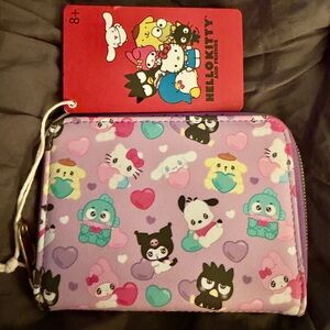 Hello Kitty and Friends Pink Loungefly Heart Wallet